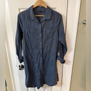 Prana Shirt Dress Long sleeve Button down dress, Womens Medium
